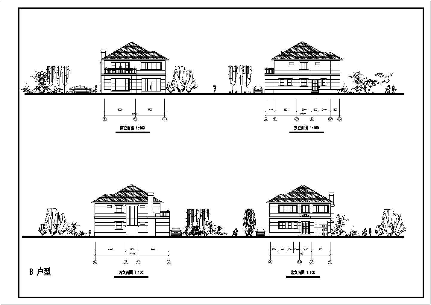 经济朴实二层农村房屋建筑设计方案图