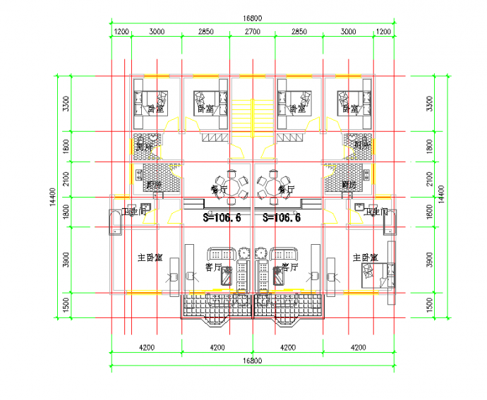 某地区某住宅户型建筑设计平面图纸_图1