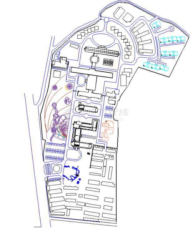 南方某地区大型龙昌小区详细规划总图-图一