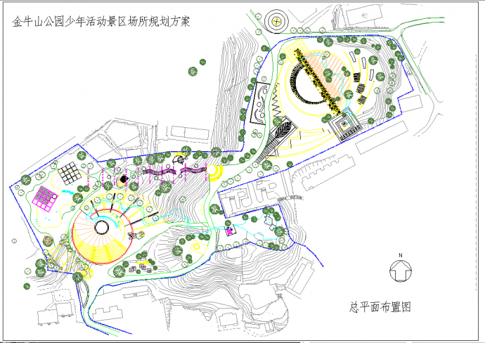 某地区公园少年活动景区场所规划方案图_图1