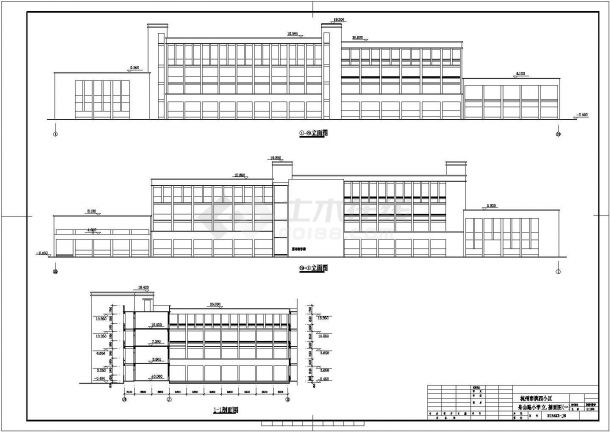 拱西小区幼儿园及小学建筑设计方案图-图二