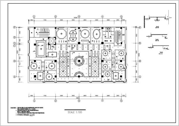  Plane construction layout of decoration of banquet hall in a hotel - Figure 2