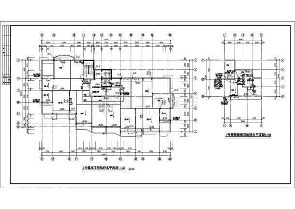 经典高层单元式小区给排水设计施工图-图二