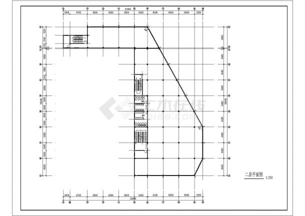 某地商业地区古建办公楼建筑设计图纸-图二