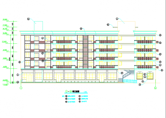 某地区轮班宿舍楼建筑设计总套图纸_图1