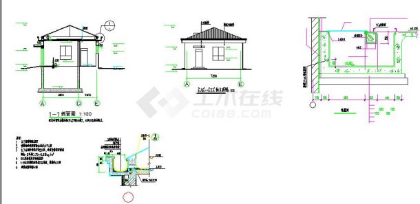 某地工业水厂综合楼站供水工程设计图-图二