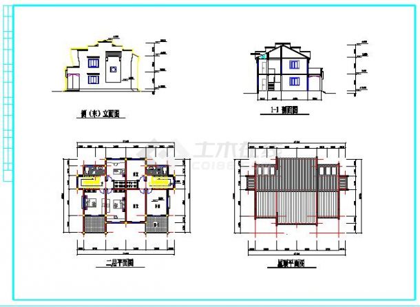 三层农村小康住宅设计图（共4张）-图二