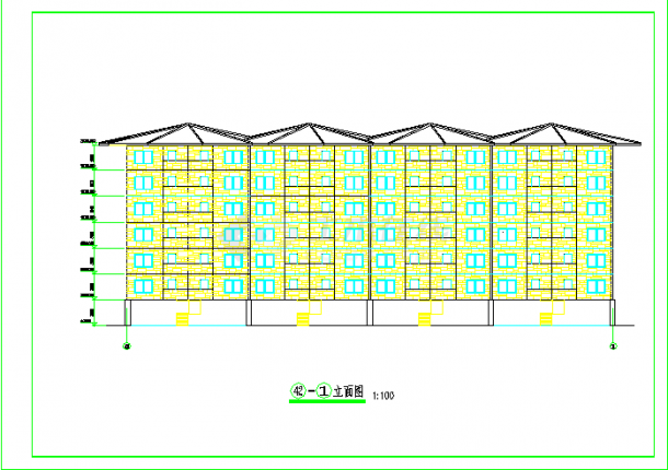 某小区住宅楼建筑设计图（共9张）-图二