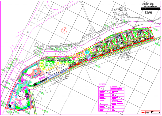 某地区龙岗榭丽花园小区方案设计图（含技术指标）_图1