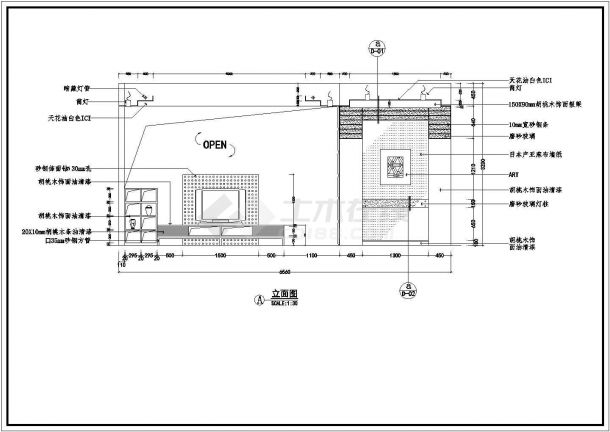 某地高档别墅室内精装修设计施工图-图一