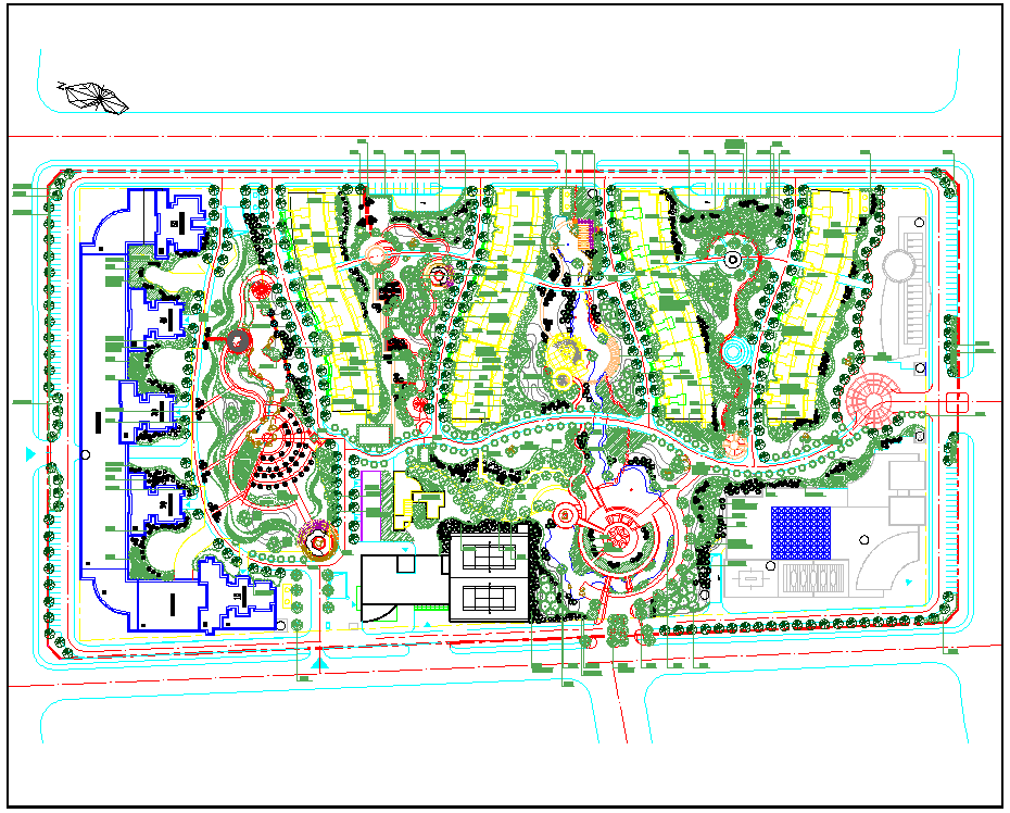 某地区大型综合小区规划总平面图纸
