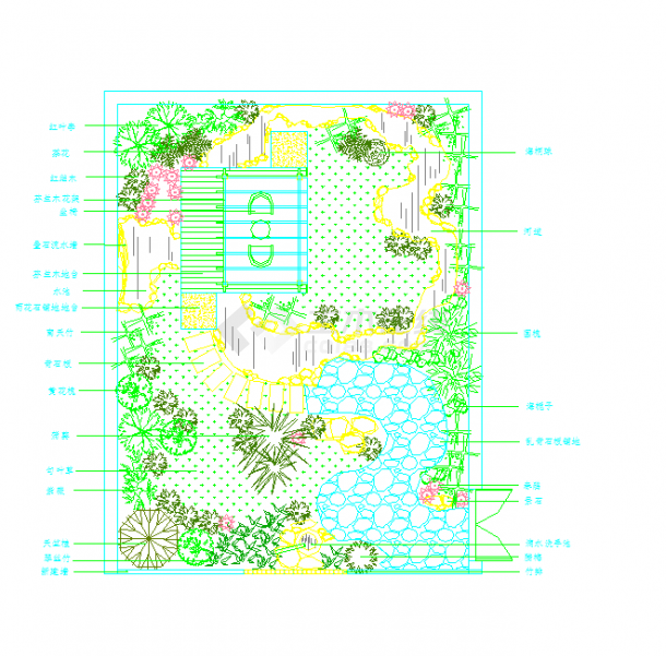 某地住宅区花园庭院景观绿化设计图-图二