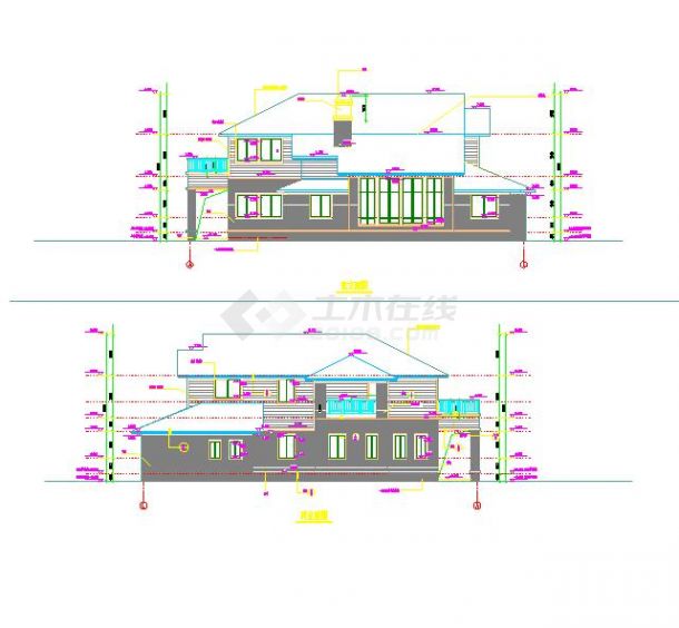 某地二层别墅建筑设计图纸（全集）-图二