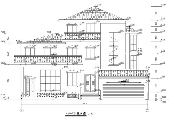某城市小型独立别墅施工设计图纸（共12张）_图1