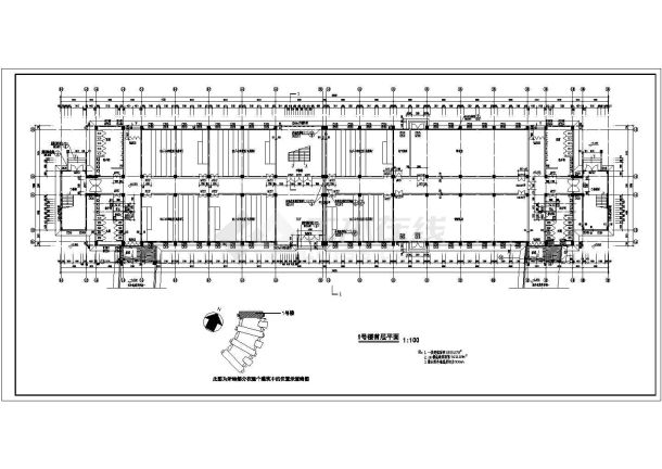 某技术学院教学楼建筑施工图（全套）-图二