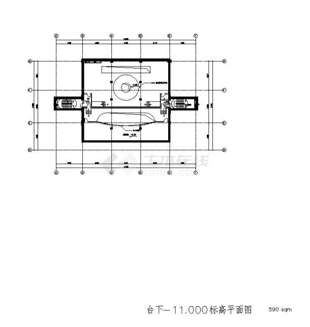 某艺术中心地下配电干线平面图-图二