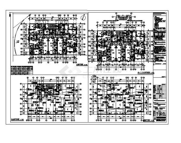 某公租房屋面模板及板配筋图-图二