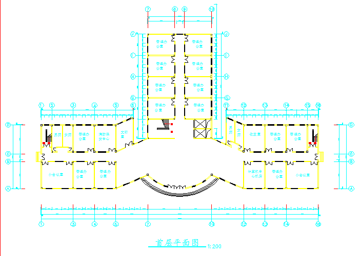 某地区学校行政大楼建筑图（共2张）
