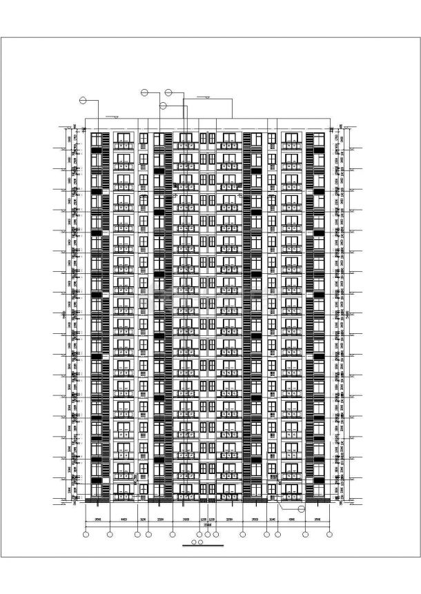 某市高档小高层商住楼建筑设计施工图纸-图一