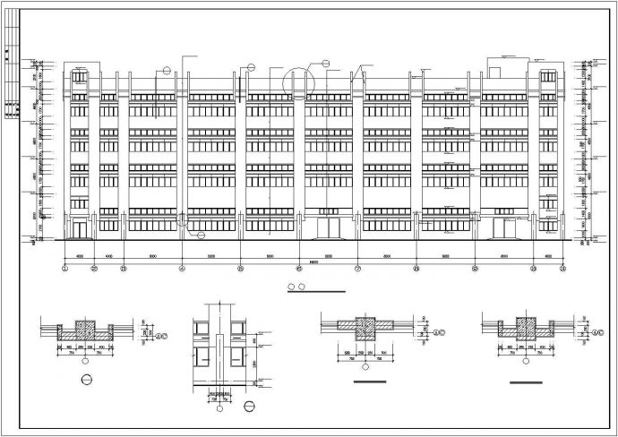 某市园区四层厂房建筑设计施工图纸_图1
