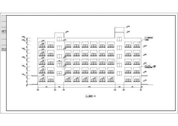 某地五层居民宿舍楼建筑施工方案图-图二