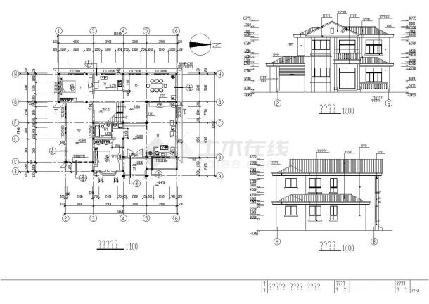 某别墅结构建筑施工图（共10张）-图一