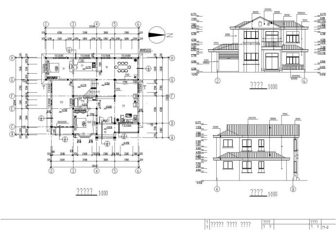 某别墅结构建筑施工图（共10张）_图1