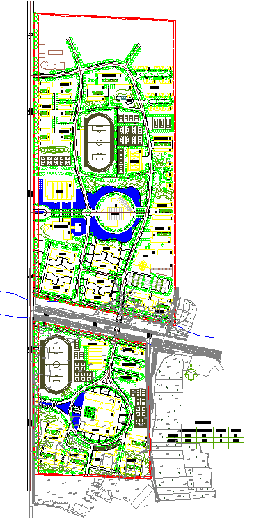 某地航空航天大学新校区详细规划总平面图-图一