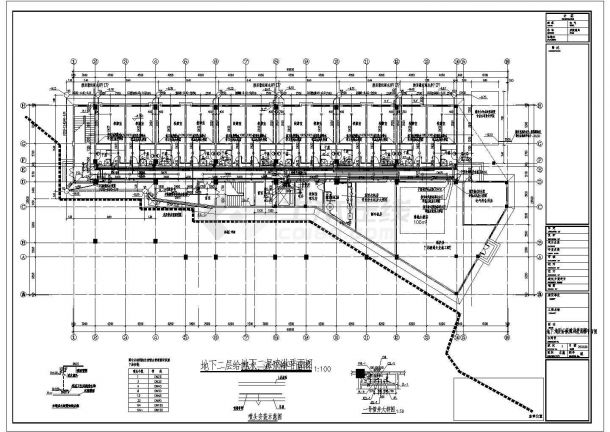 某地四层民用建筑给排水设计施工图-图一