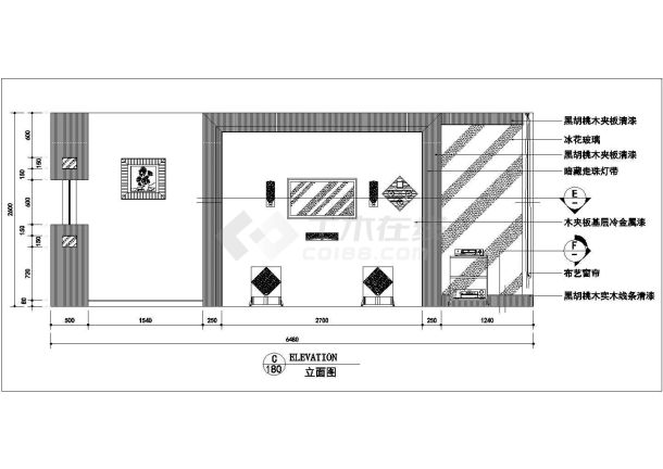 某地家装户型经典室内装修设计施工图-图二