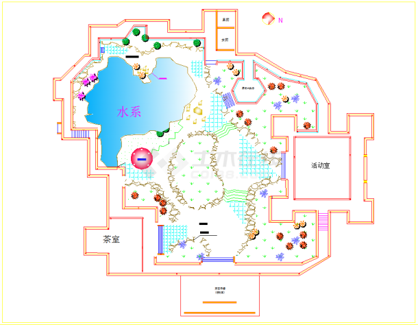 某地区晚晴园绿化详细规划平面图（全套）-图一