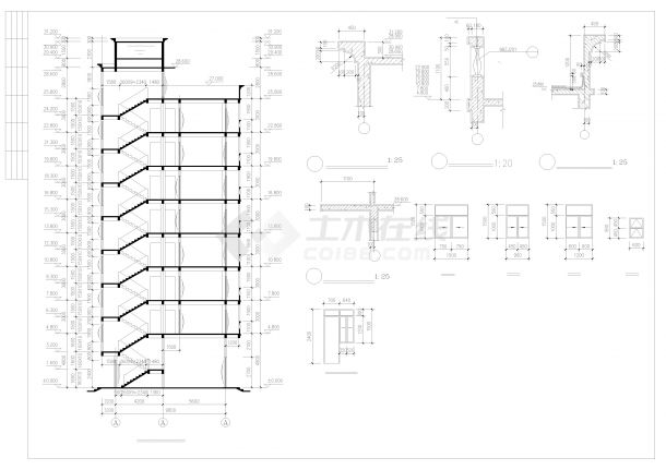 CAD标准农民房建筑施工图-图一