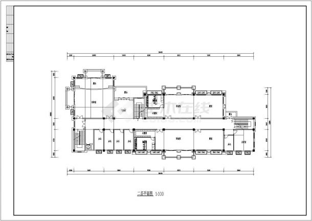三层砖混结构幼儿园建筑施工设计图-图二