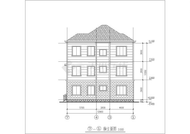 三层农村住宅楼建筑设计图纸（共8张）-图二