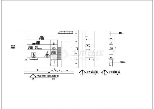某地室内装修天花吊顶平面设计施工图-图二