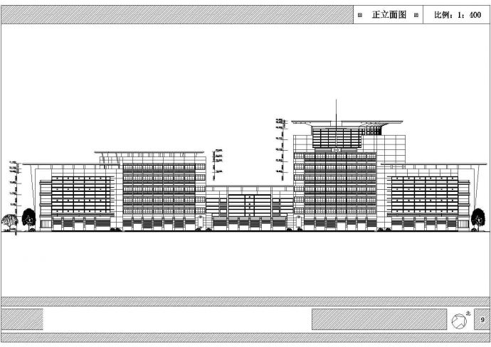 某城市建行开发公司建筑施工设计图_图1