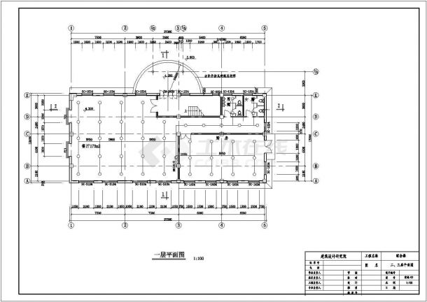 某喷淋四层给排水平面设计布置图纸-图二