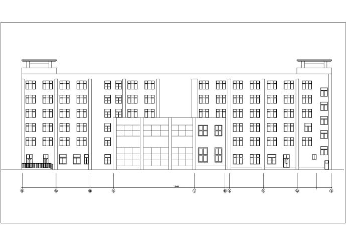 某商业街小型宾馆建筑设计图纸（共13张）_图1