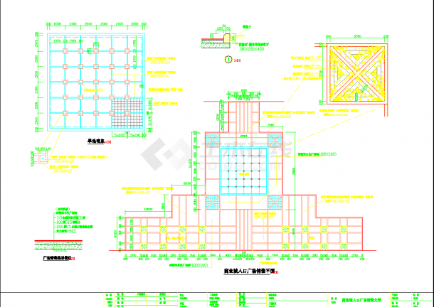 南方某地区广场环境设计图纸（共2张）-图二