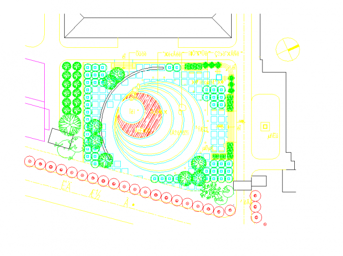 某地区大型小区广场环境详细规划图纸_图1