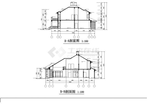 某二层别致自建别墅建筑设计图（17x19）-图二