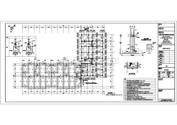 七层棚户区改造钢结构工程平面布置图-图一