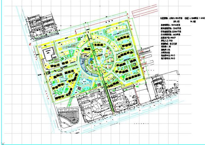 某地大型住宅小区景观规划设计图纸_图1