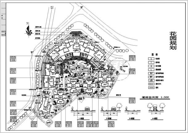 某地花园居住小区景观规划设计图纸-图一