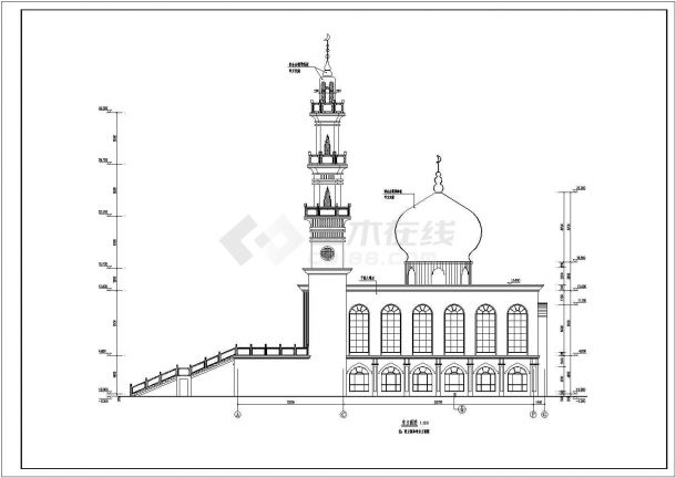 某清真寺平面建筑详图-图二