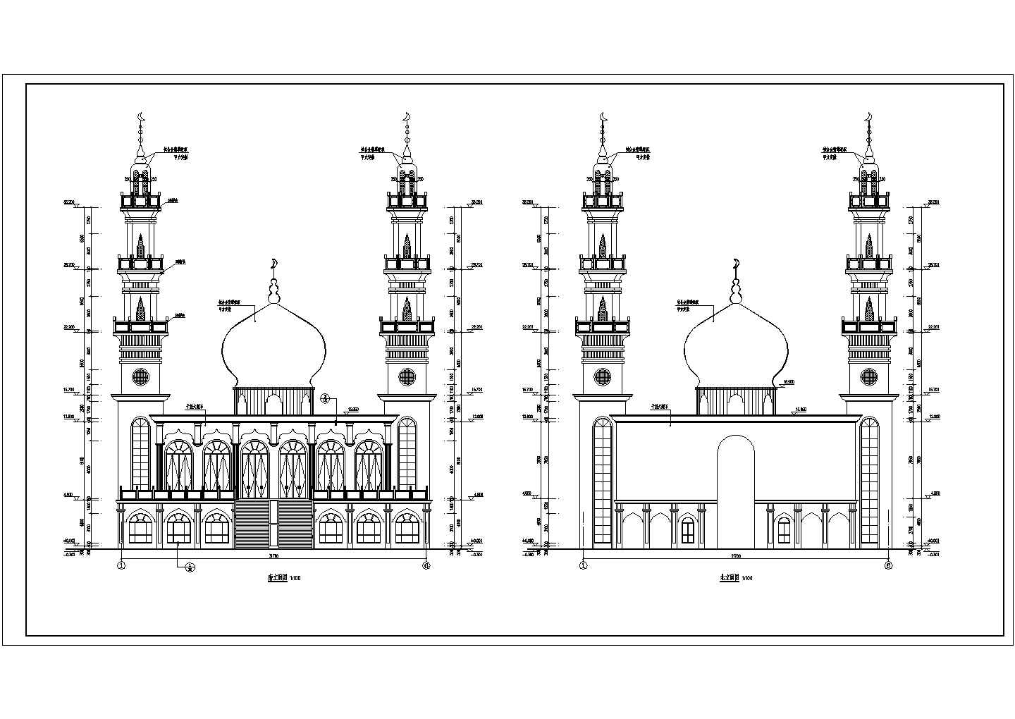 某清真寺平面建筑详图