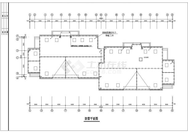 小区住宅楼砖混结构电气平面图及系统图-图一