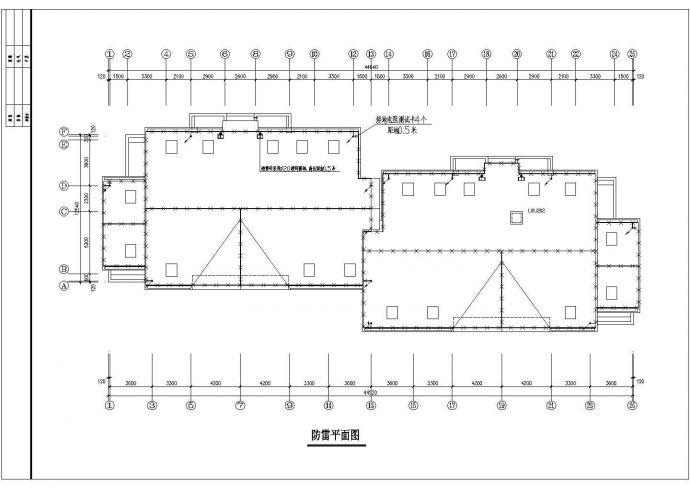 小区住宅楼砖混结构电气平面图及系统图_图1