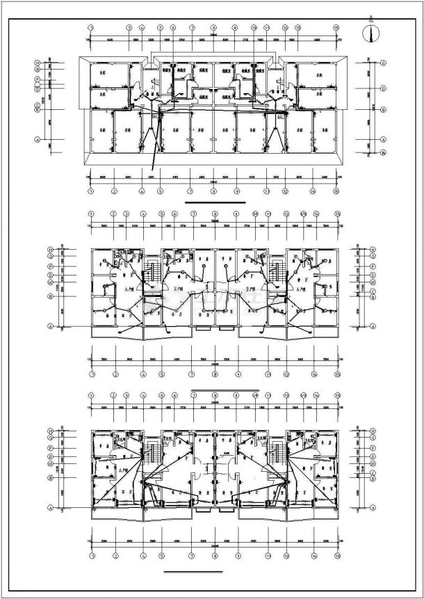 6层砖混结构住宅楼电气施工设计图纸-图一