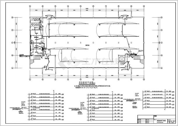 某地二层厂区车间电气设计平面图（共七张）-图二